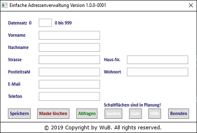 Einfache Adressverwaltung